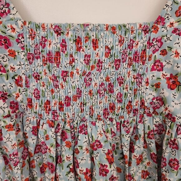 Planet Gold Womens Juniors 100% Cotton Mini Summer Floral Dress Size Medium - Picture 6 of 9